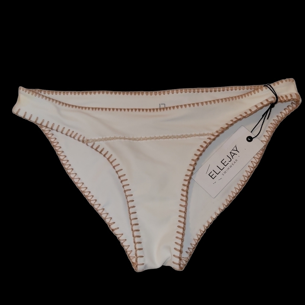 ELLE Jay Women's Stitched Bikini Bottom. Size Medium.  New With Tags $88 - Picture 2 of 4
